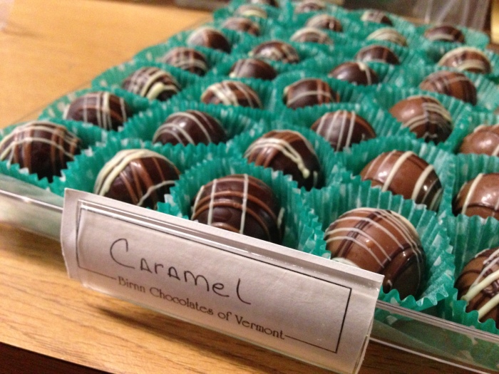 Delicious chocolate and gooey caramel come together in this classic truffle flavor.